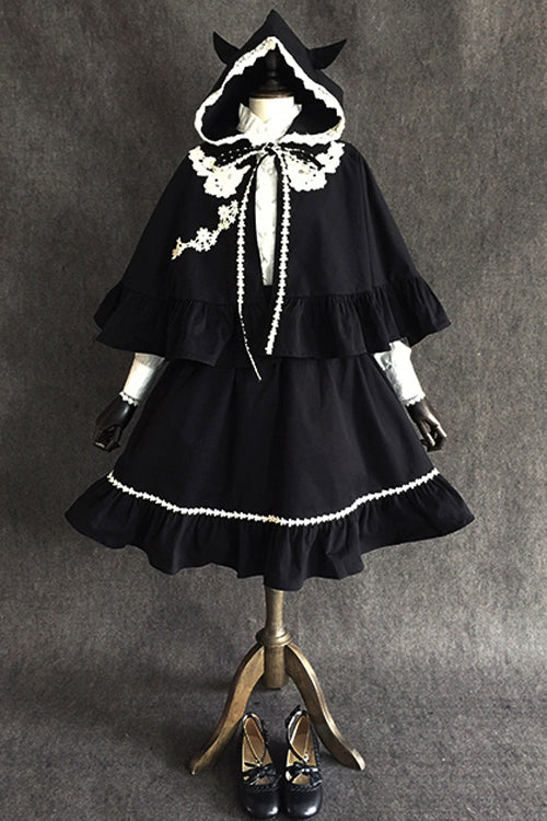 Black Devil Gothic Lolita Suspender Skirt
