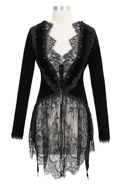 Black Knitted Mini Womens Jacket Dress