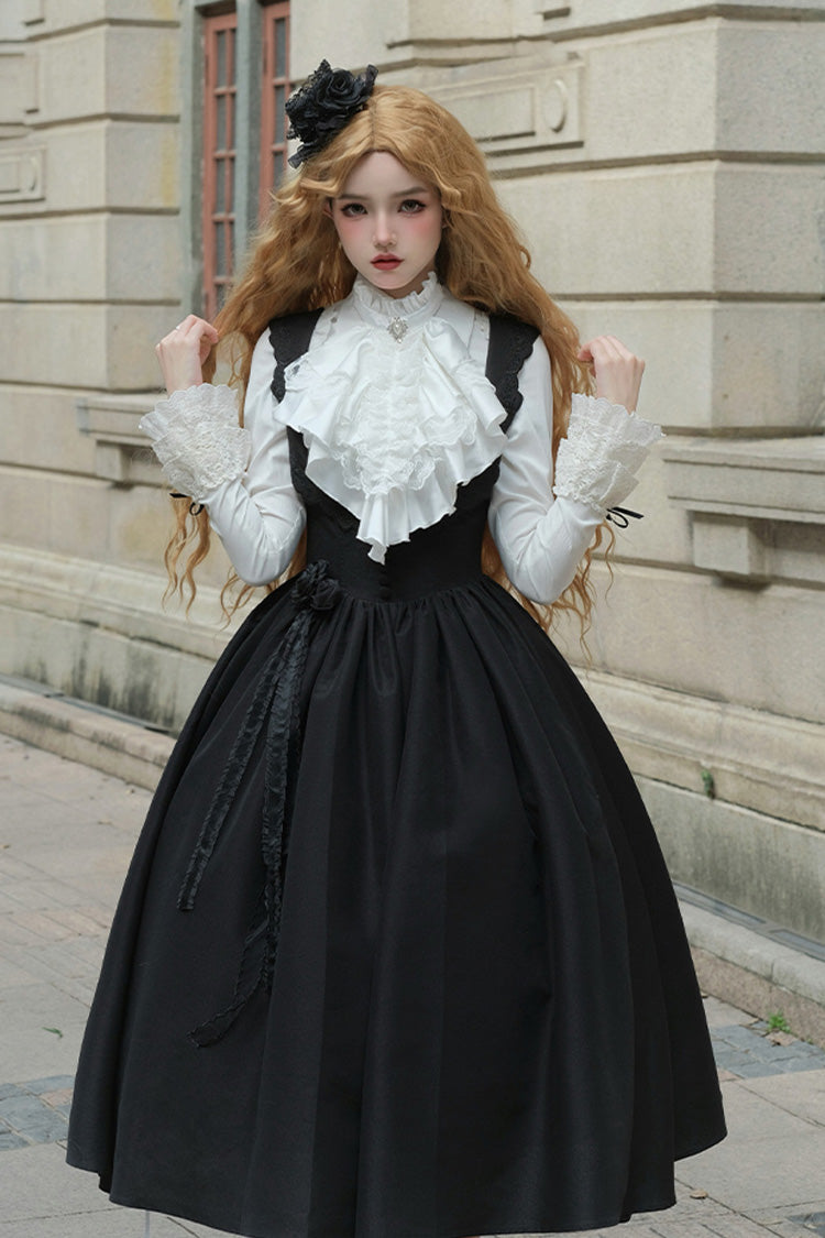 Black Night Traveler Breast Support Classic Gothic Lolita Jsk Dress