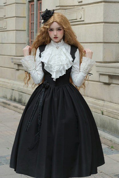 Black Night Traveler Breast Support Classic Gothic Lolita Jsk Dress
