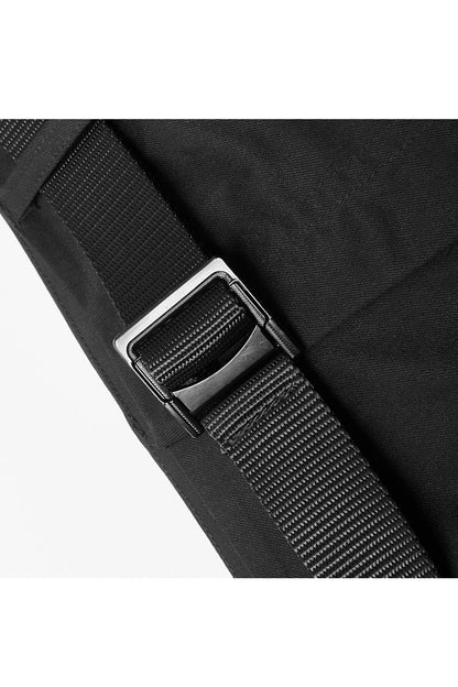 Black Clasp Belt Multi-Level Pocket Pit Ribbon Decoration High Waist Women's Punk Shorts