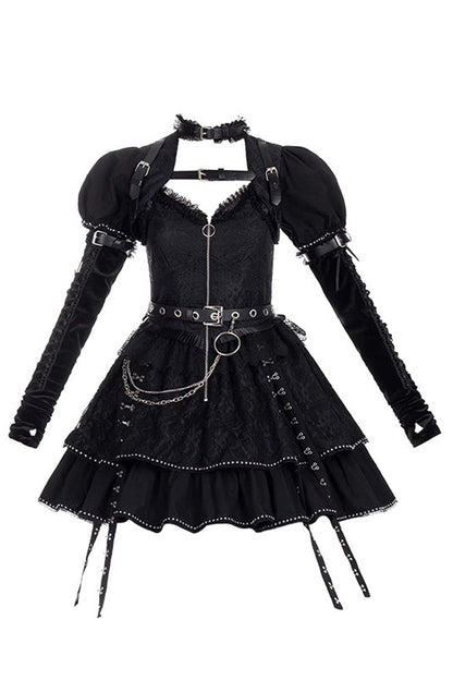 Black Letters and Poems Gothic Punk Lolita JSK Dress