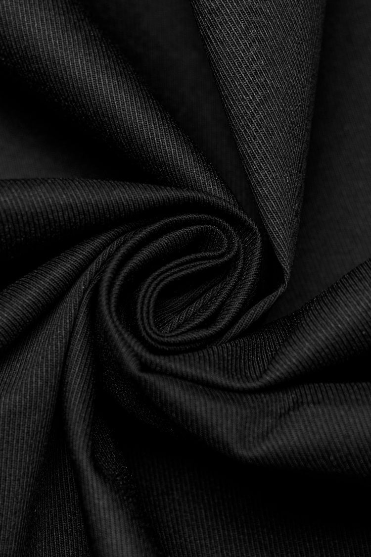 Black Lapel Collar Short Sleeves Mesh Stitching Men's Punk Blouse