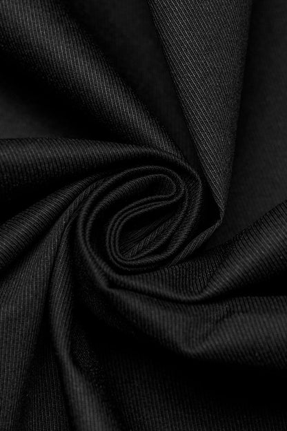 Black Lapel Collar Short Sleeves Mesh Stitching Men's Punk Blouse