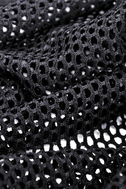 Black Long Sleeves Fishnet Mesh Women's Gothic Punk Hooded Cape