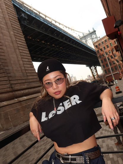 90s Loser 'Sub-Pop' Rare Washed Black T-Shirt