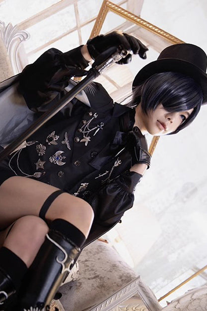 Black Deacon Metal Decoration Gothic Ouji Lolita Set