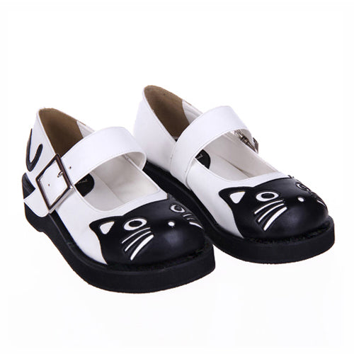 Black Patent Leather Point Toe Platform Sweet Lolita Shoes