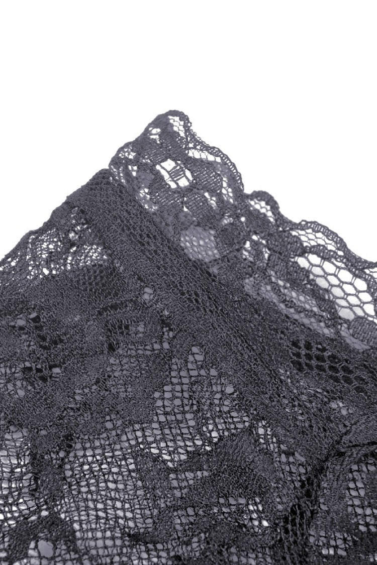 Black Off Shoulder Long Sleeves Lace Lace-Up Women's Gothic Mermaid Wedding Dress