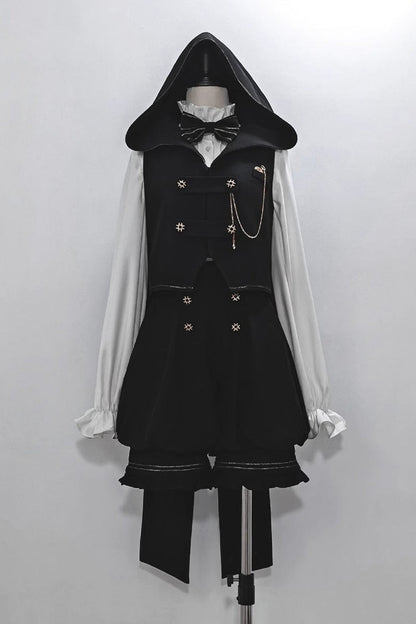 Black Anxious Rabbit Ouji Fashion Gothic Lolita Vest
