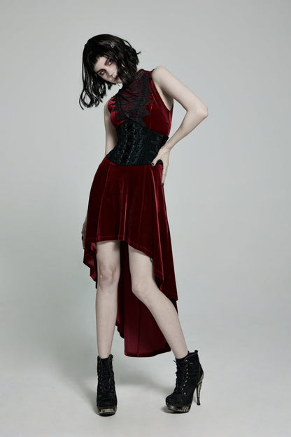 Black Jacquard Lace-Up Slim Women's Corset