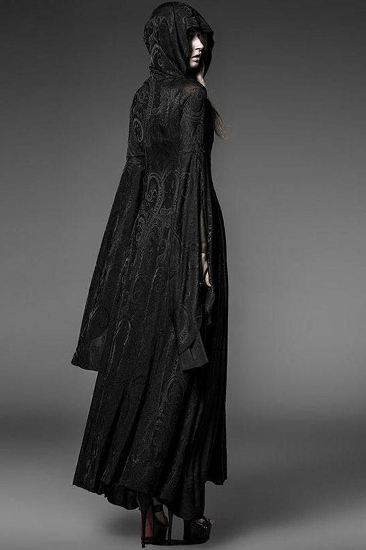 Black High Priestess Hooded Knitted Long Sleeves Gothic Lolita Dress