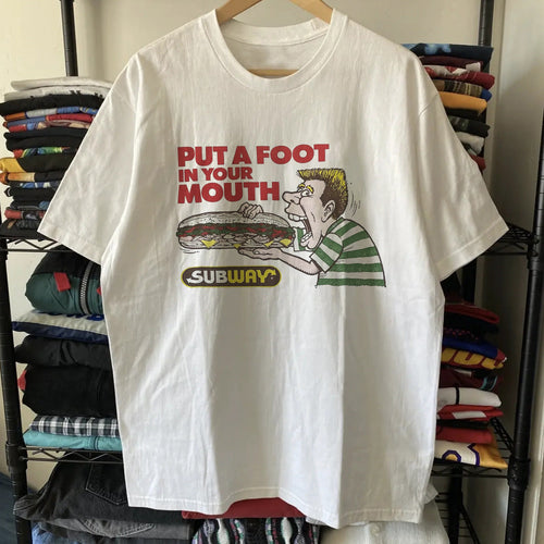 88 Subway - Put a Foot in Your Mouth Washed White Tee