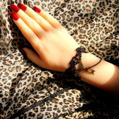 Black Fashion Simple Bride Lace Fringe Female Sweet Bracelet