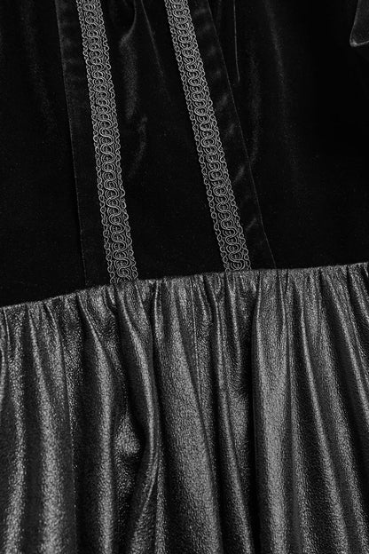 Black Print Embroidery Hooded Mens Gothic Coat Cloak