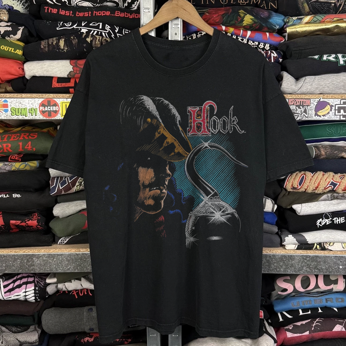 90s Hook Washed Black Tee