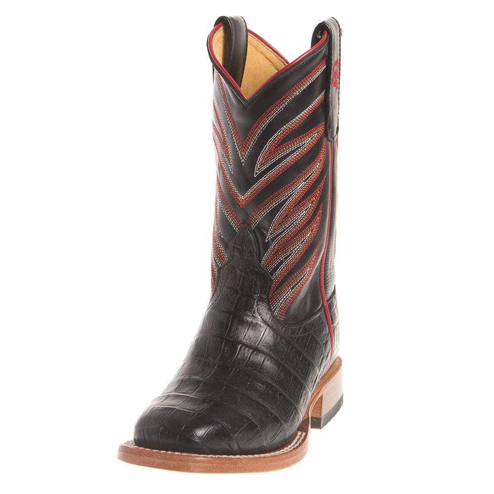 Anderson Bean Kids' Black Caiman Belly Boot