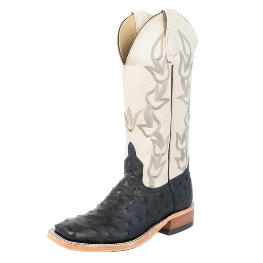 Anderson Bean Women's Black Ostrich Boot - Teskey's Exclusive