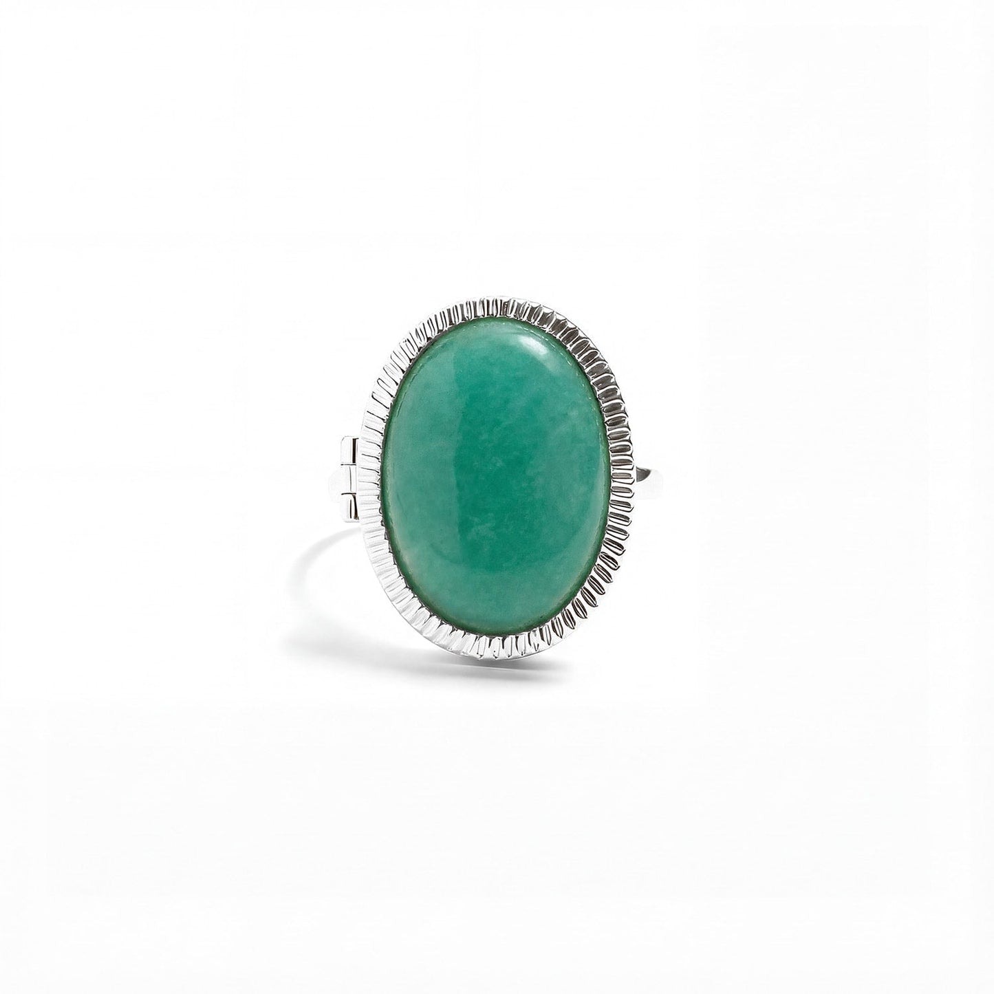 Personalized Semiprecious Locket Ring