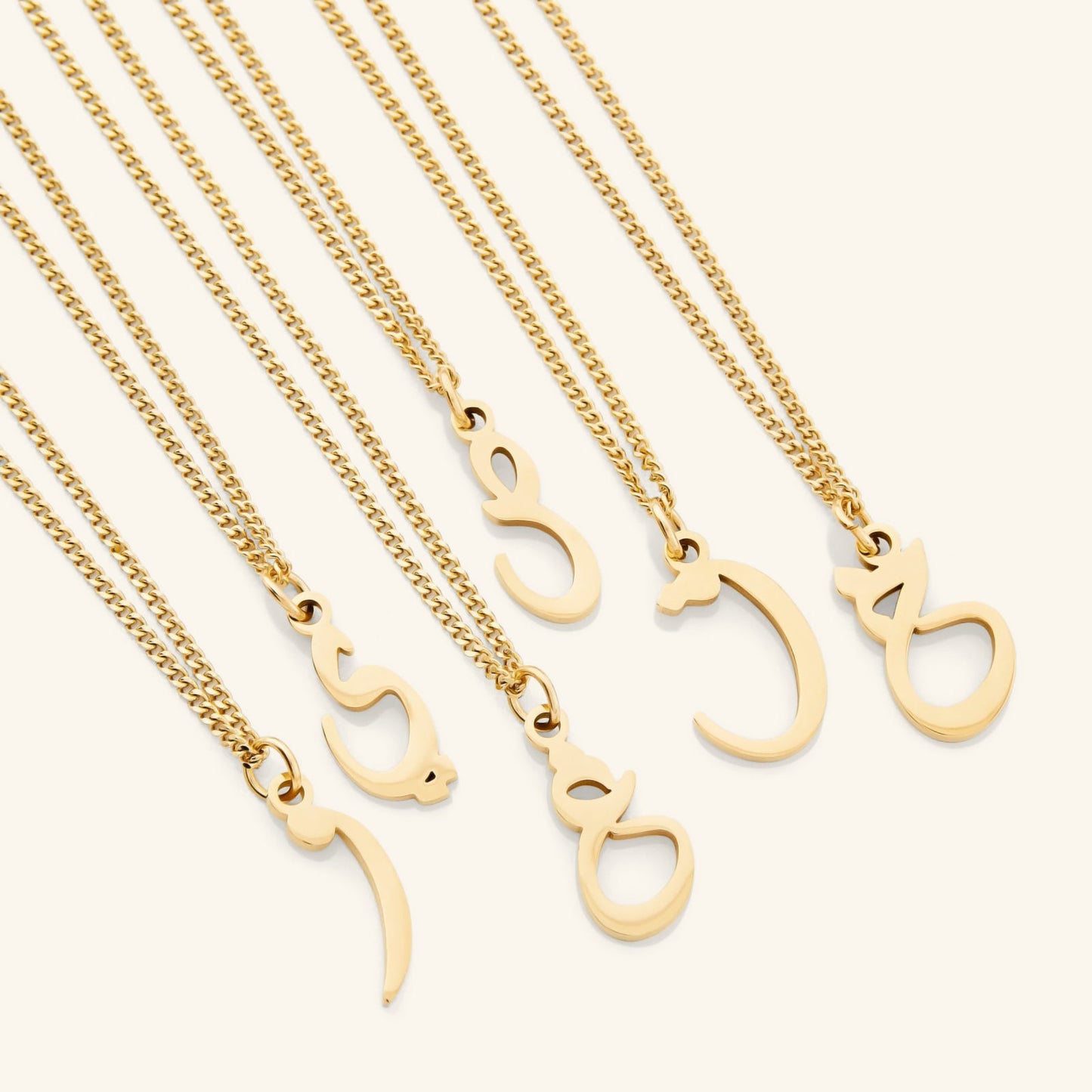 Hanging Arabic Letter Necklace