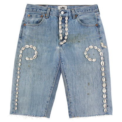Cowrie Shell Denim Short | Medium Wash