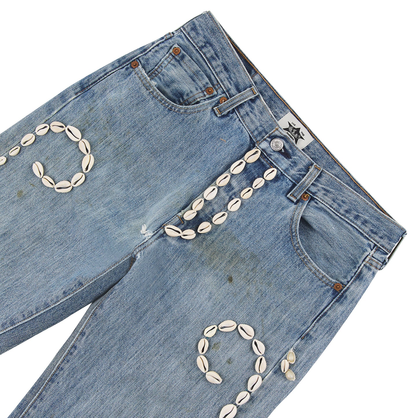 Cowrie Shell Denim Short | Medium Wash