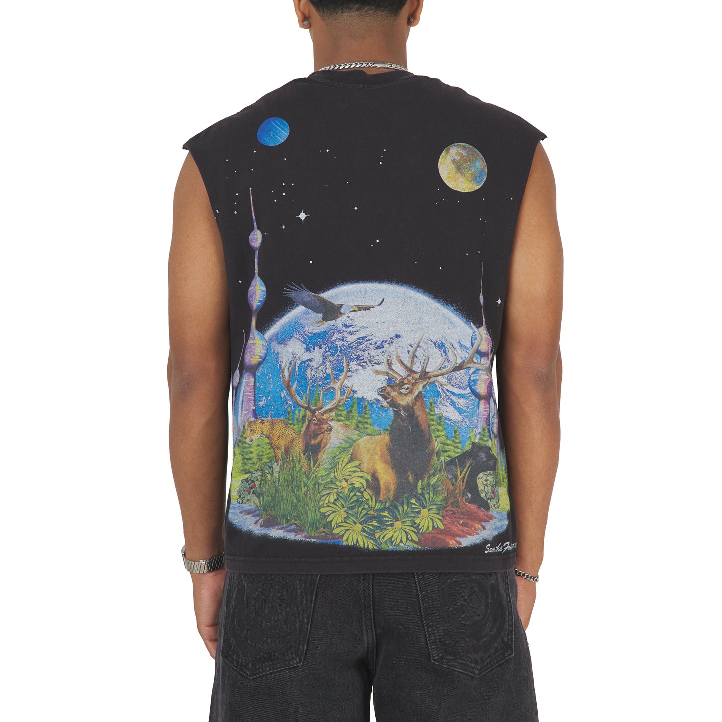 Memories Sleeveless Tee | Black