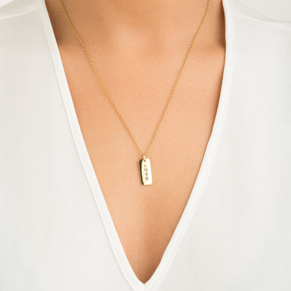 Gold Personalised Tag Necklace