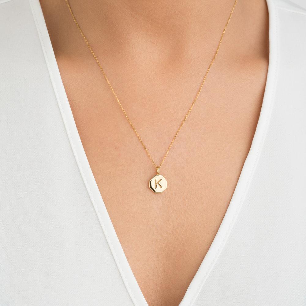 Rose Gold Personalised Hexagon Necklace