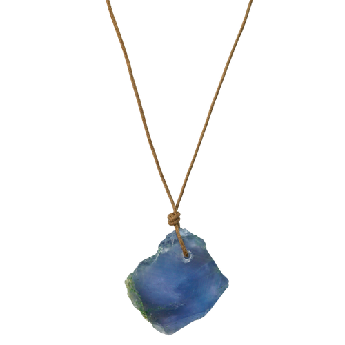 Blue Fluorite Pendant Necklace