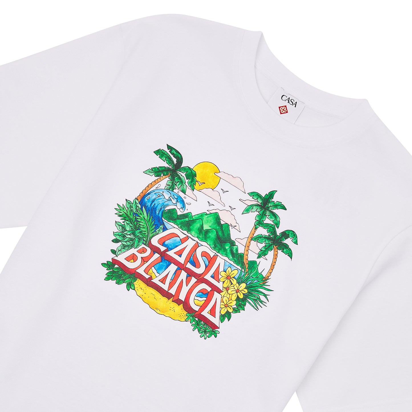 Casa Beach Wave Tee | White