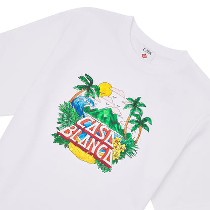 Casa Beach Wave Tee | White