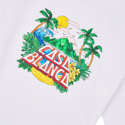 Casa Beach Wave Tee | White