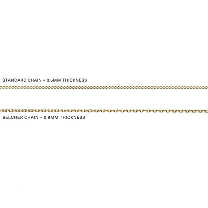 Solid Gold Curve Initial Letter Necklace