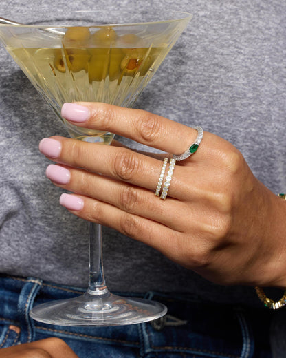 The Maven Ring - Gold|White Diamondettes