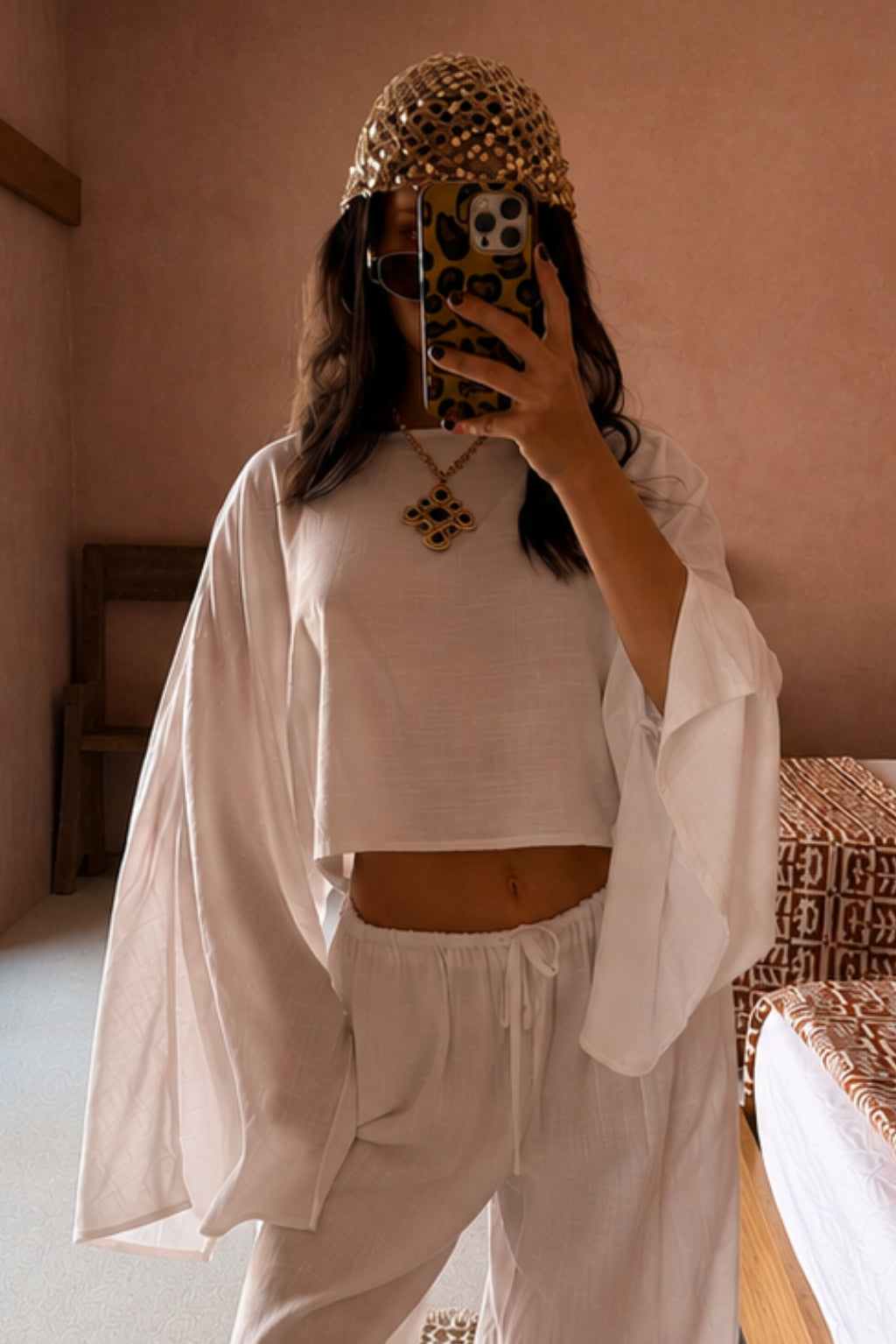 Clear Breeze White Linen Top