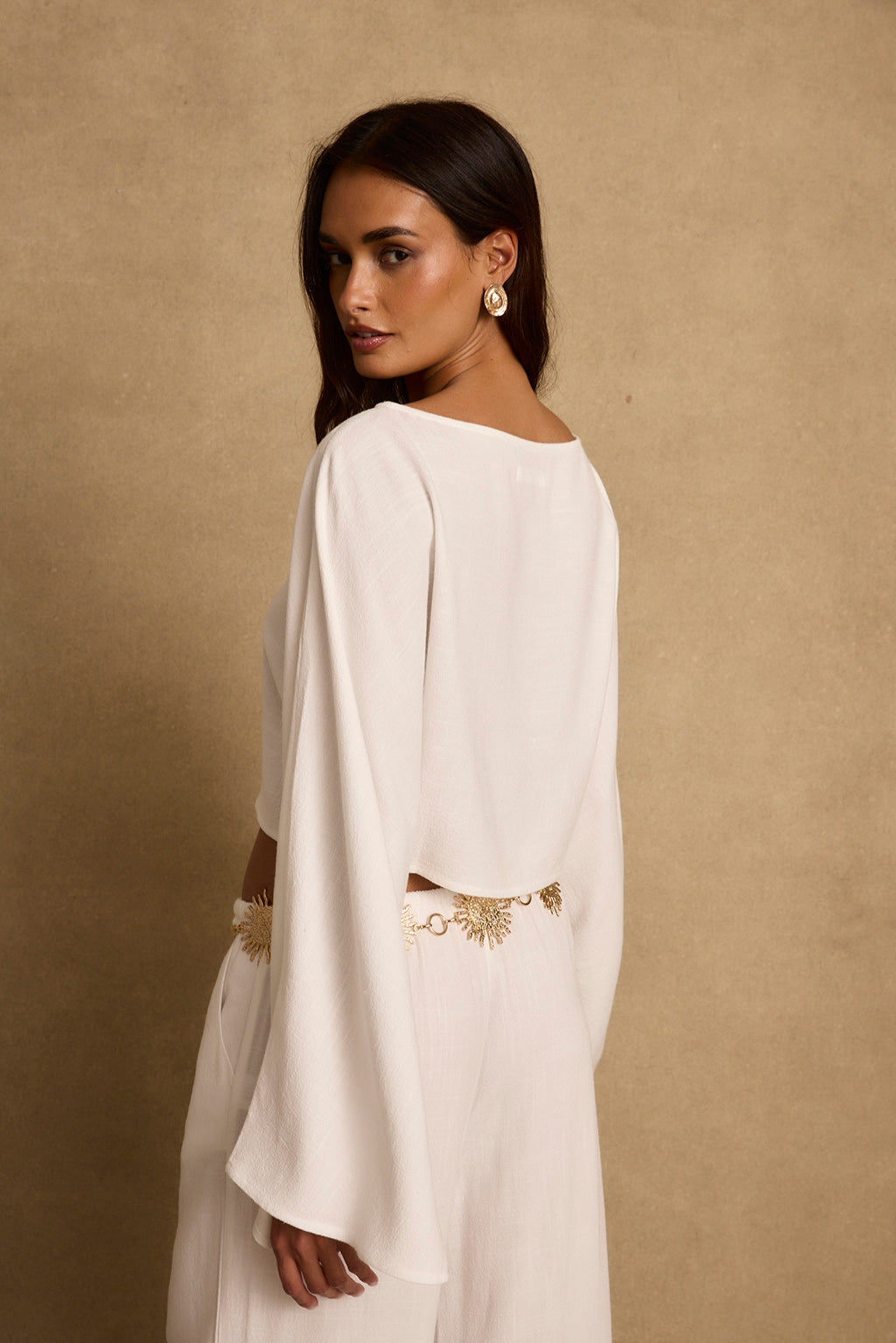 Clear Breeze White Linen Top