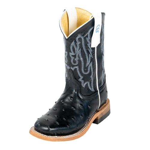 Anderson Bean Youth Black Impostrich Boot