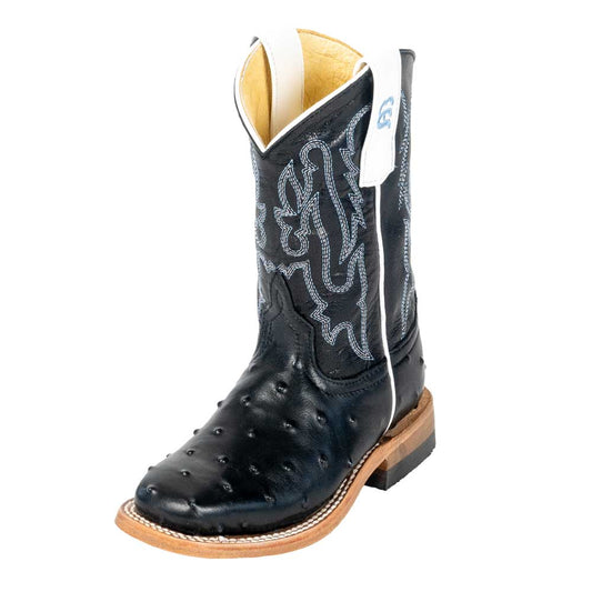 Anderson Bean Youth Black Impostrich Boot