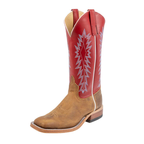 Anderson Bean Men's Square Toe Gold Hillbilly Red Glove Western Boot