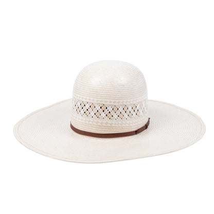 American Two Tone Vented  5" Open Crown Straw Hat