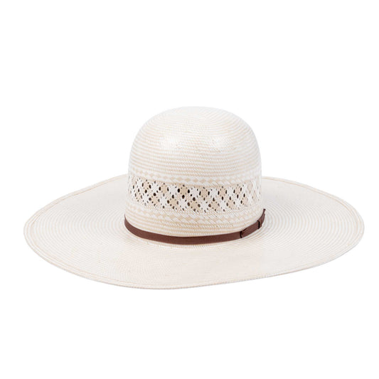 American Two Tone Vented  5" Open Crown Straw Hat