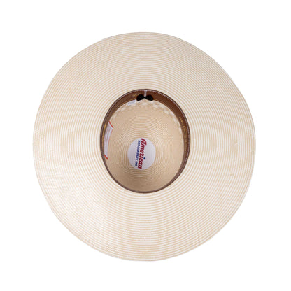 American Two Tone Vented  5" Open Crown Straw Hat