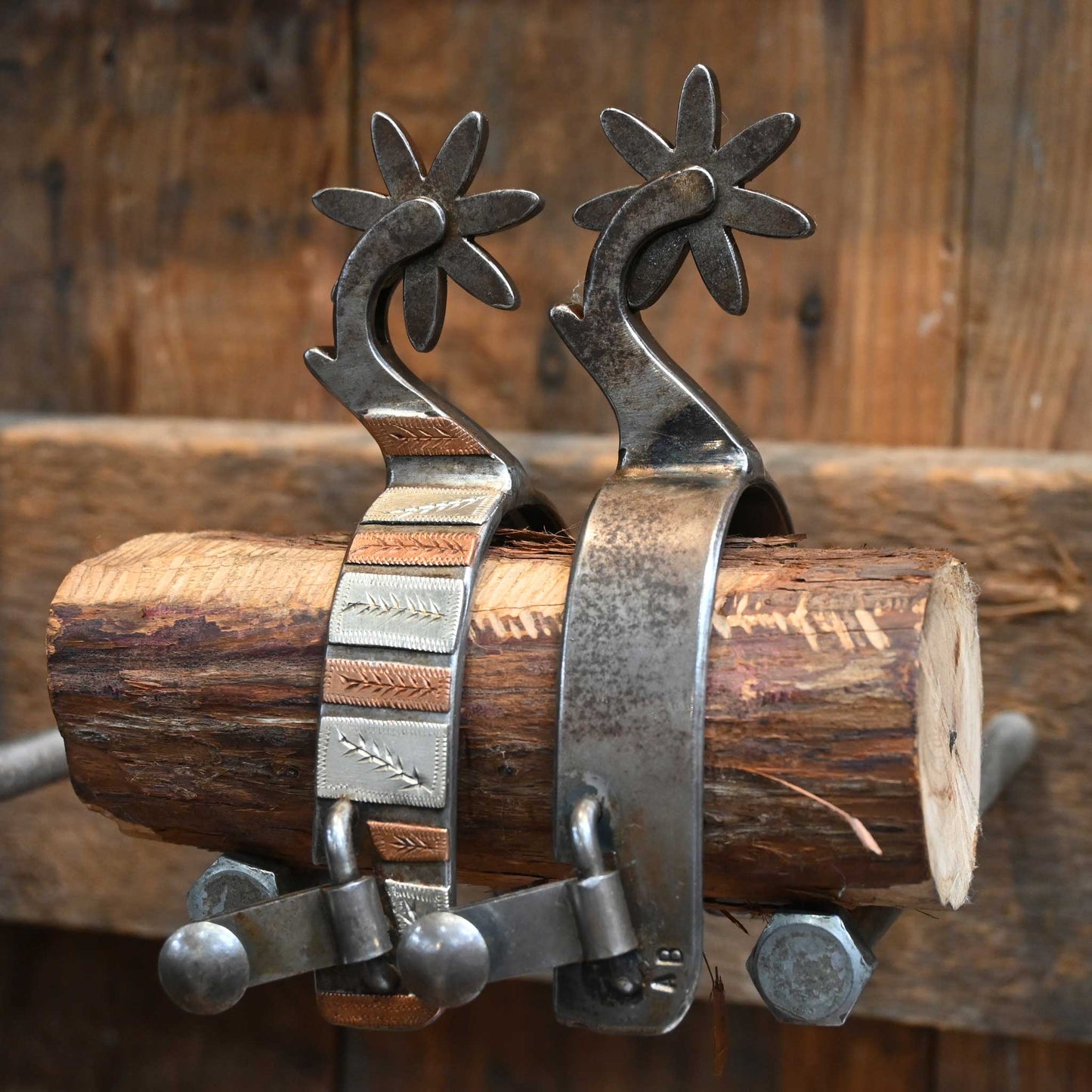 AB Silver Mounted 7 pt. Spurs