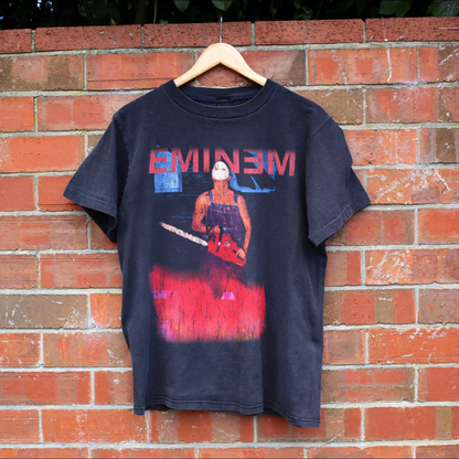 Rare Eminem 2001 European Tour Merch Washed Black T-Shirt