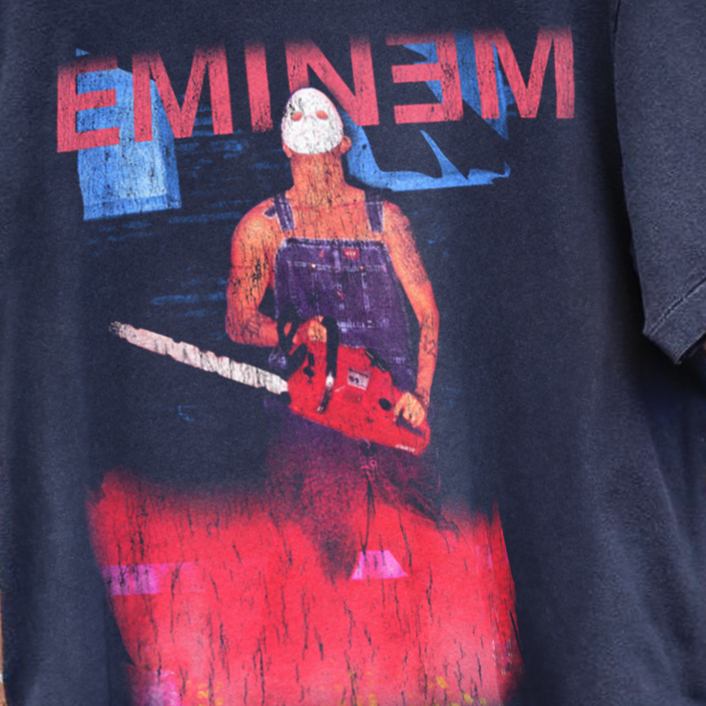 Rare Eminem 2001 European Tour Merch Washed Black T-Shirt