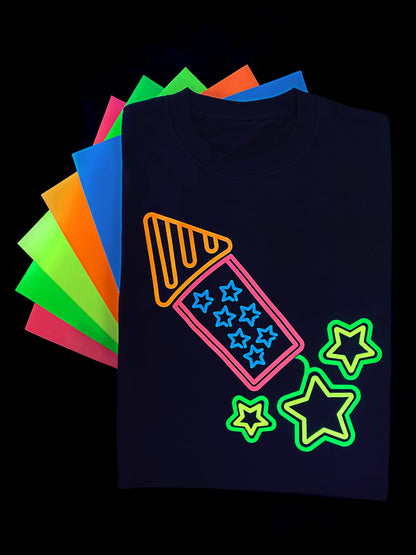 12" Siser Easy Glow Neon Pink Heat Transfer Vinyl (HTV)