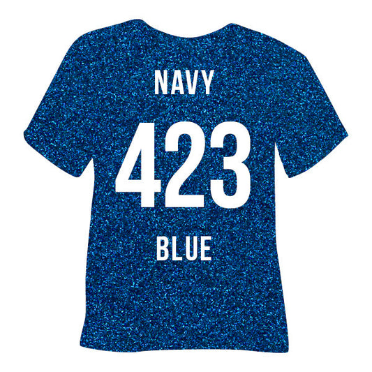 423 Navy Blue POLI-FLEX® PEARL GLITTER HTV