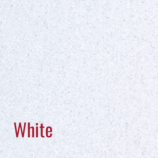 12" White - Siser Glitter Heat Transfer Vinyl (HTV)