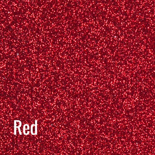 12" Red - Siser Glitter Heat Transfer Vinyl (HTV)